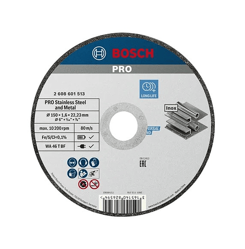 Disco abrasivo colado Ø150mm PRO Stainless Steel and Metal BOSCH