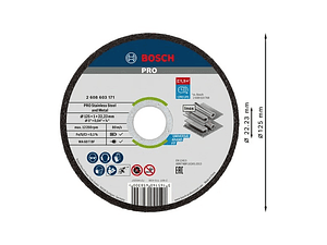 Disco abrasivo colado Ø125mm PRO Stainless Steel and Metal BOSCH