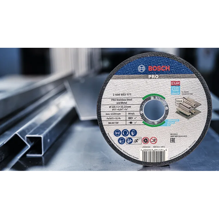 Disco abrasivo colado Ø115mm PRO Stainless Steel and Metal (10 unidades) BOSCH 9