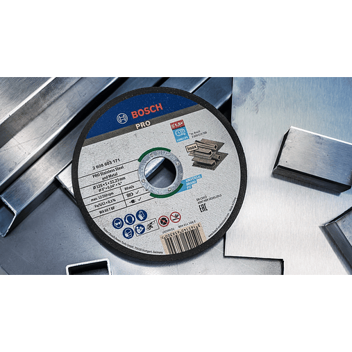 Disco abrasivo colado Ø115mm PRO Stainless Steel and Metal (100 unidades) BOSCH 7
