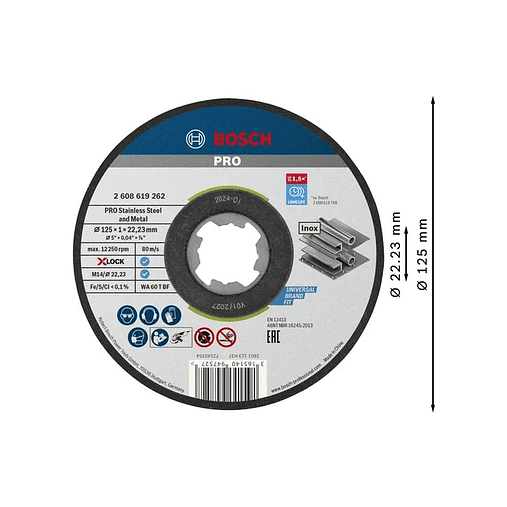 Disco abrasivo colado Ø125mm PRO Stainless Steel and Metal BOSCH 2