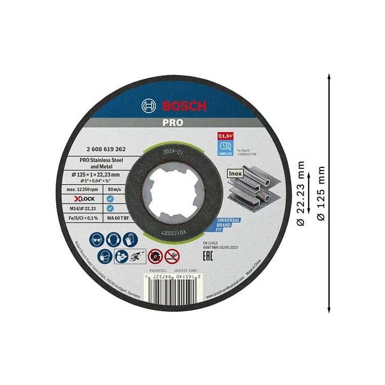 Disco abrasivo colado Ø125mm PRO Stainless Steel and Metal BOSCH 2