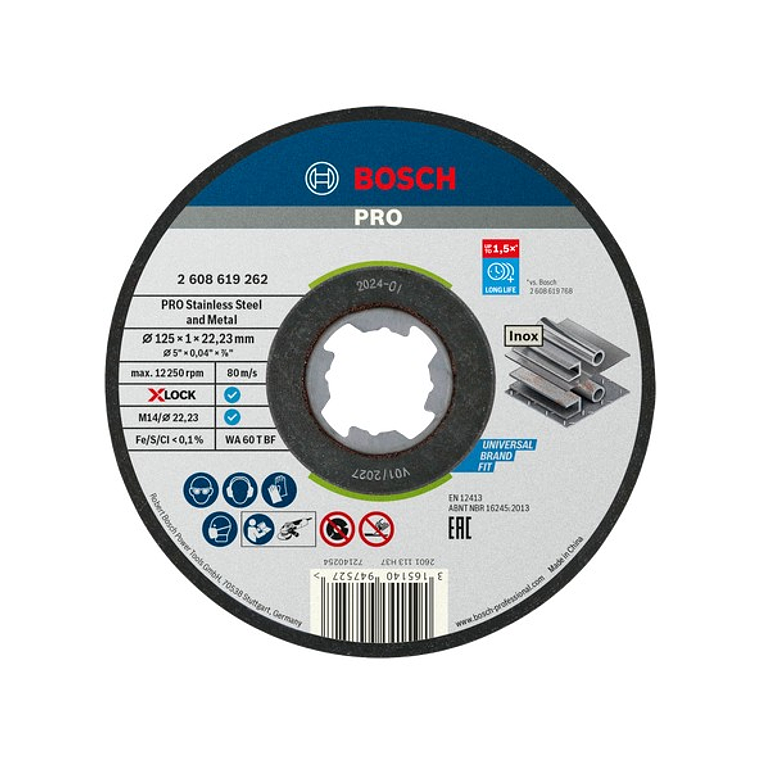 Disco abrasivo colado Ø125mm PRO Stainless Steel and Metal BOSCH 1