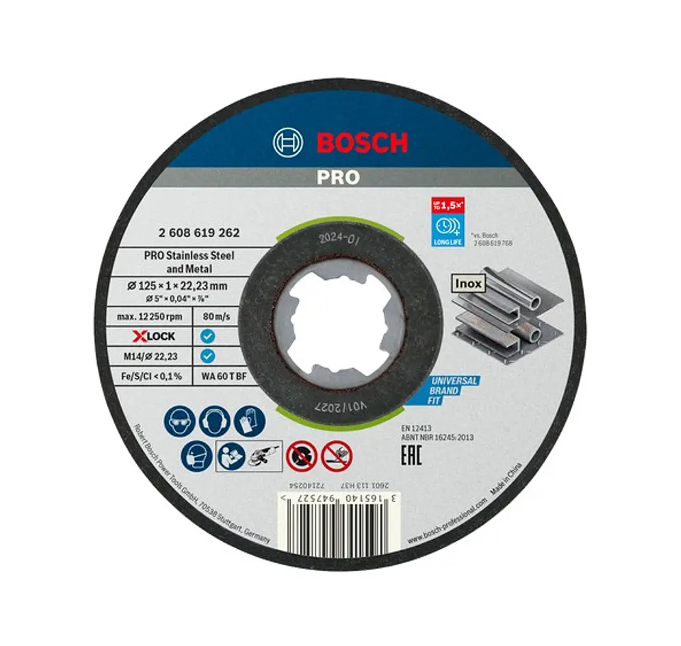 Disco abrasivo colado Ø125mm PRO Stainless Steel and Metal BOSCH 1