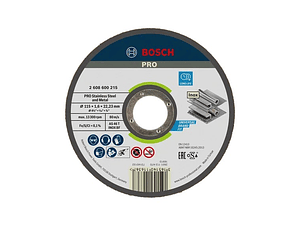Disco abrasivo colado Ø115mm PRO Stainless Steel and Metal BOSCH 