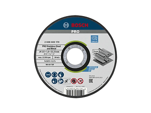 Disco abrasivo colado Ø115mm PRO Stainless Steel and Metal BOSCH