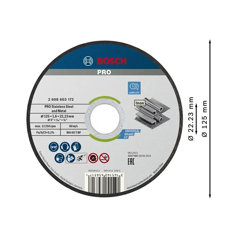 Disco abrasivo colado Ø125mm PRO Stainless Steel and Metal BOSCH 2
