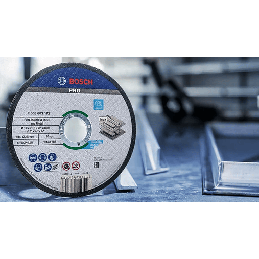 Disco abrasivo colado Ø125mm PRO Stainless Steel and Metal (100 unids) BOSCH 7