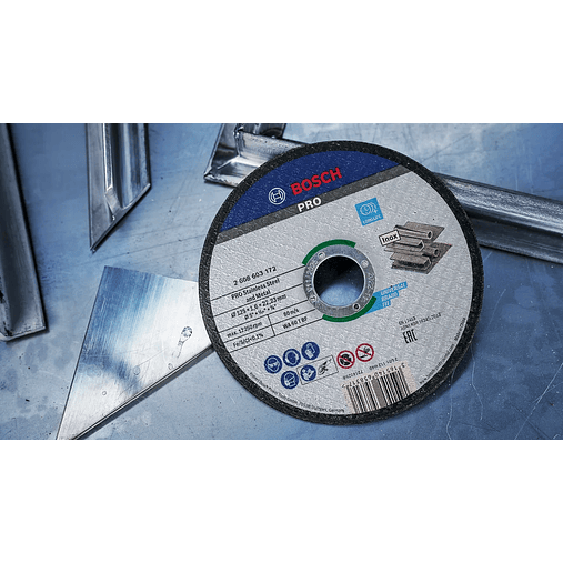 Disco abrasivo colado Ø125mm PRO Stainless Steel and Metal (100 unids) BOSCH 8
