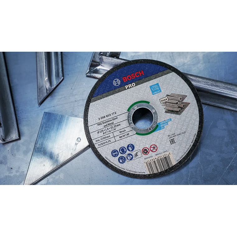 Disco abrasivo colado Ø125mm PRO Stainless Steel and Metal (100 unids) BOSCH 8