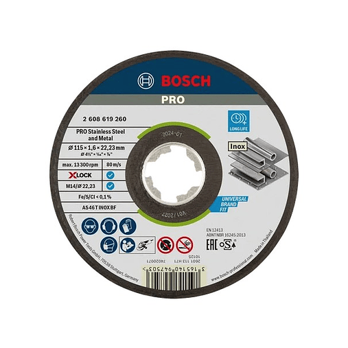Disco abrasivo colado Ø115mm PRO Stainless Steel and Metal BOSCH  1