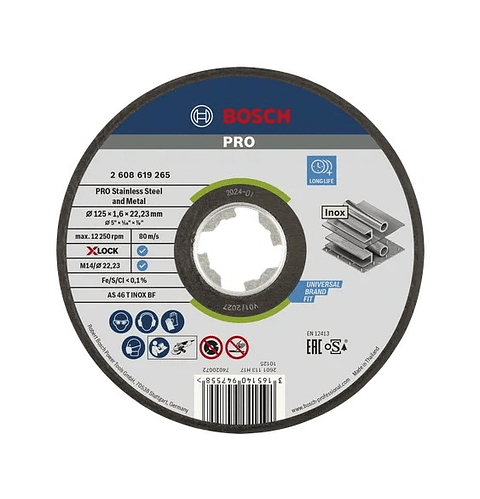 Disco abrasivo colado Ø125mm PRO Stainless Steel and Metal BOSCH