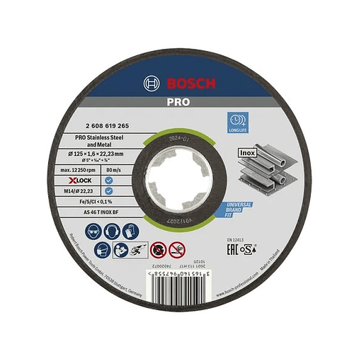 Disco abrasivo colado Ø125mm PRO Stainless Steel and Metal BOSCH 1