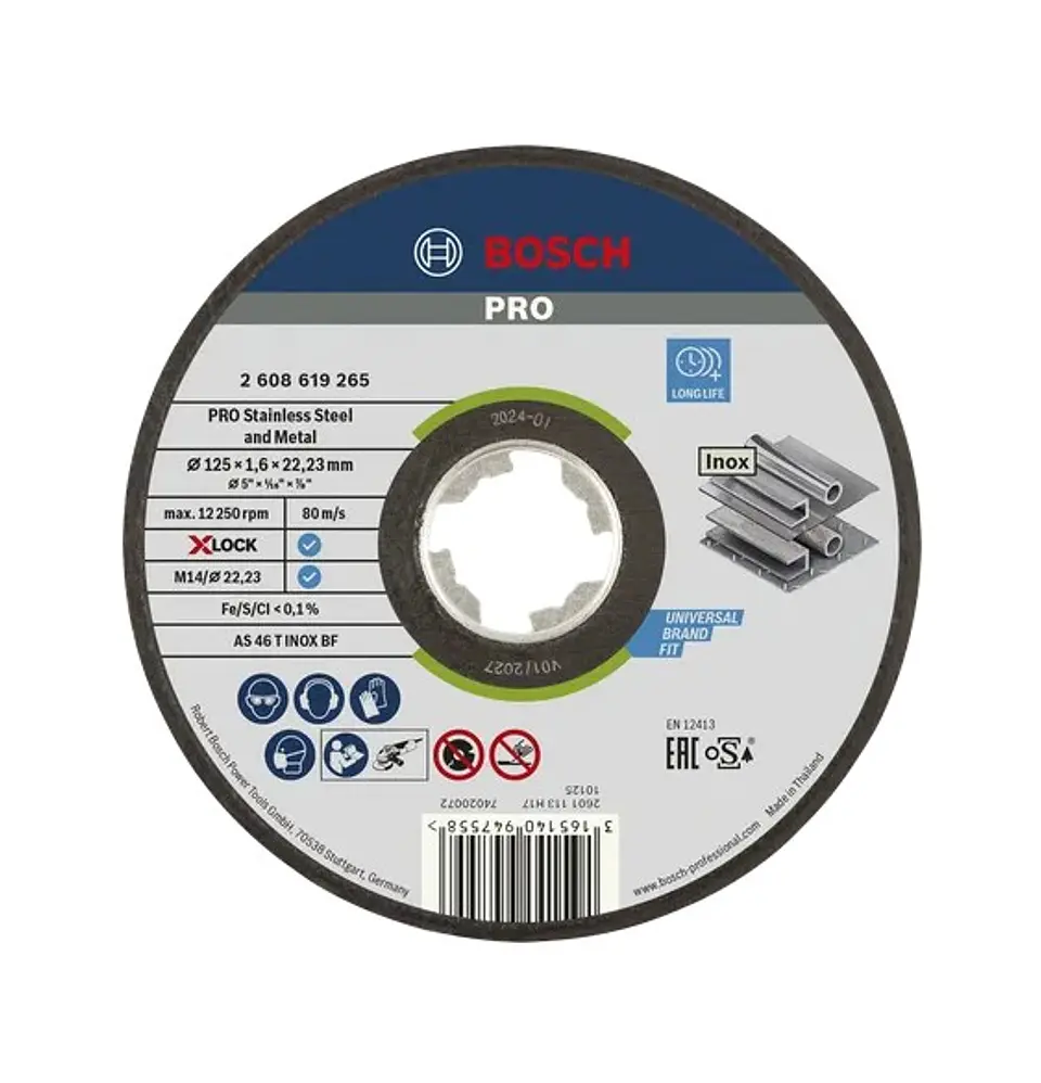 Disco abrasivo colado Ø125mm PRO Stainless Steel and Metal BOSCH 1