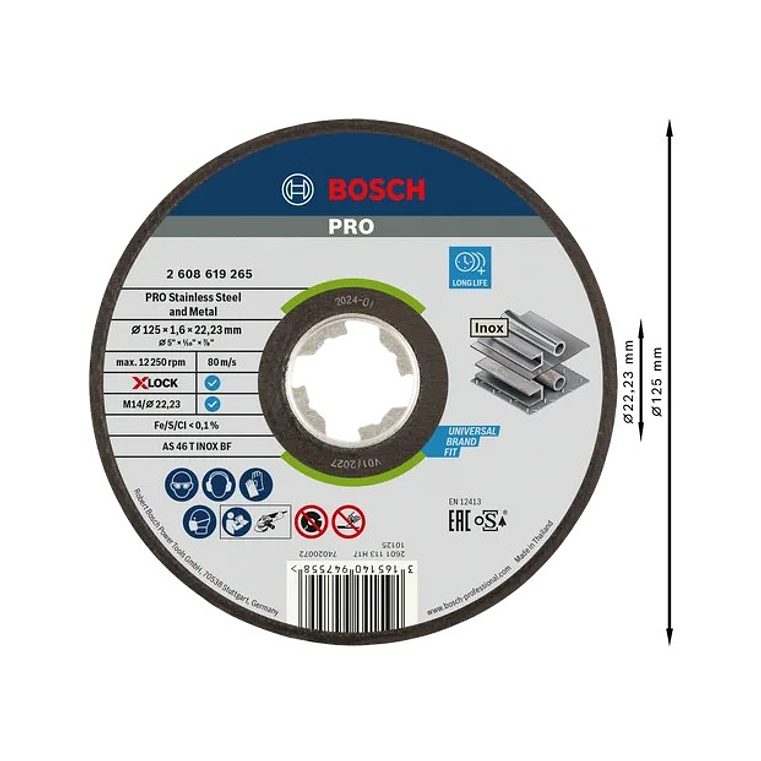 Disco abrasivo colado Ø125mm PRO Stainless Steel and Metal BOSCH 2