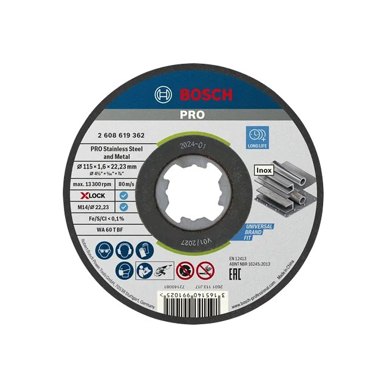 Disco abrasivo colado Ø115mm PRO Stainless Steel and Metal BOSCH 1