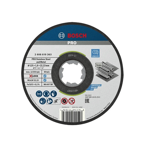 Disco abrasivo colado Ø125mm PRO Stainless Steel and Metal BOSCH