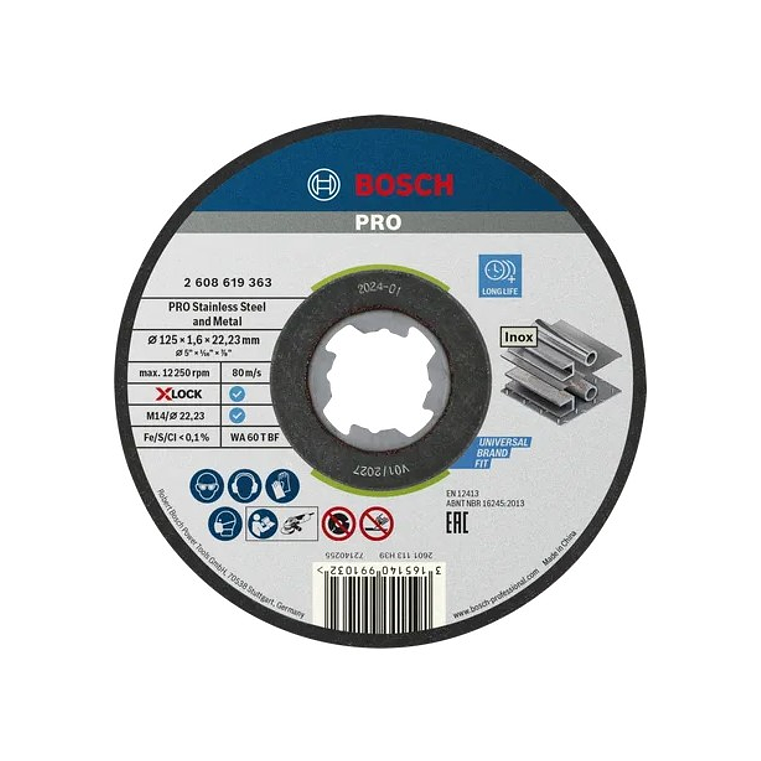 Disco abrasivo colado Ø125mm PRO Stainless Steel and Metal BOSCH 1