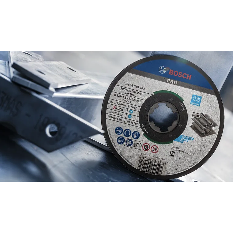 Disco abrasivo colado Ø125mm PRO Stainless Steel and Metal (10 unids) BOSCH 9