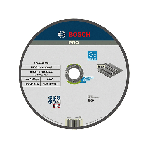 Disco abrasivo colado Ø230mm PRO Stainless Steel BOSCH  1