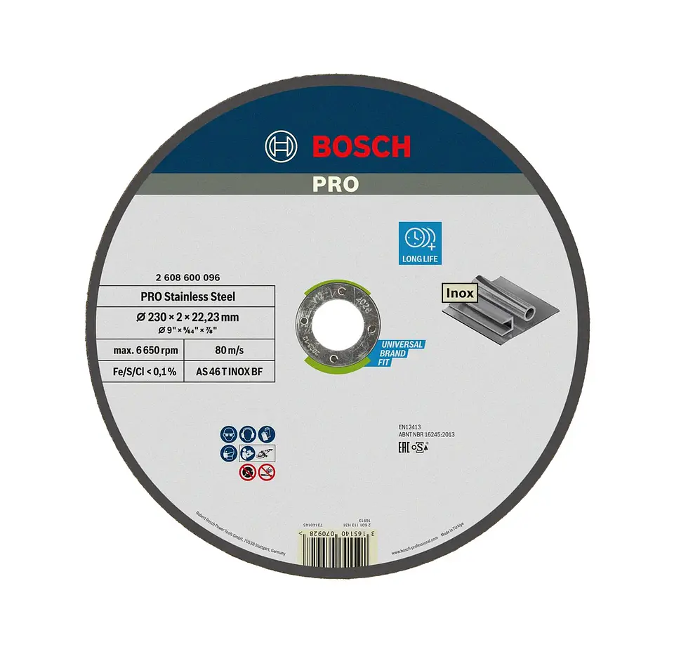 Disco abrasivo colado Ø230mm PRO Stainless Steel BOSCH  1