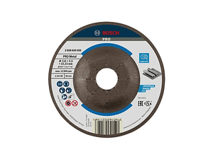 Disco abrasivo Ø115mm colado PRO Metal BOSCH 