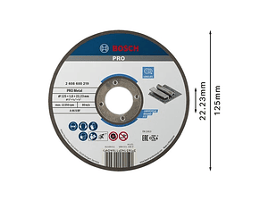 Disco abrasivo Ø125mm colado PRO Metal BOSCH 
