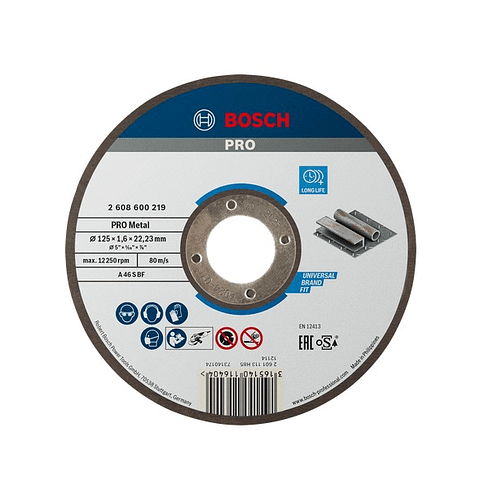 Disco abrasivo Ø125mm colado PRO Metal BOSCH 