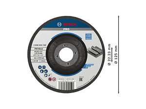 Disco abrasivo Ø125mm colado PRO Metal BOSCH 