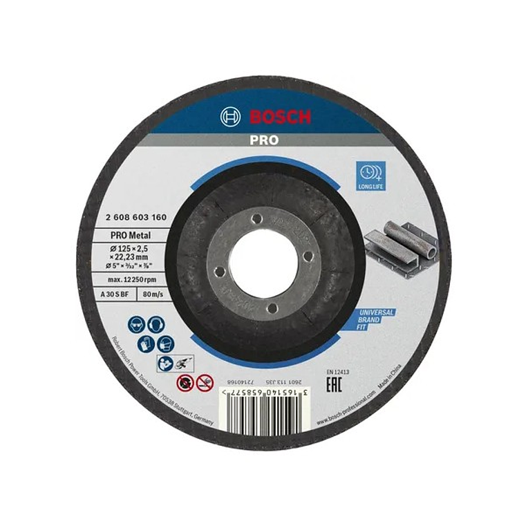 Disco abrasivo Ø125mm colado PRO Metal BOSCH  1