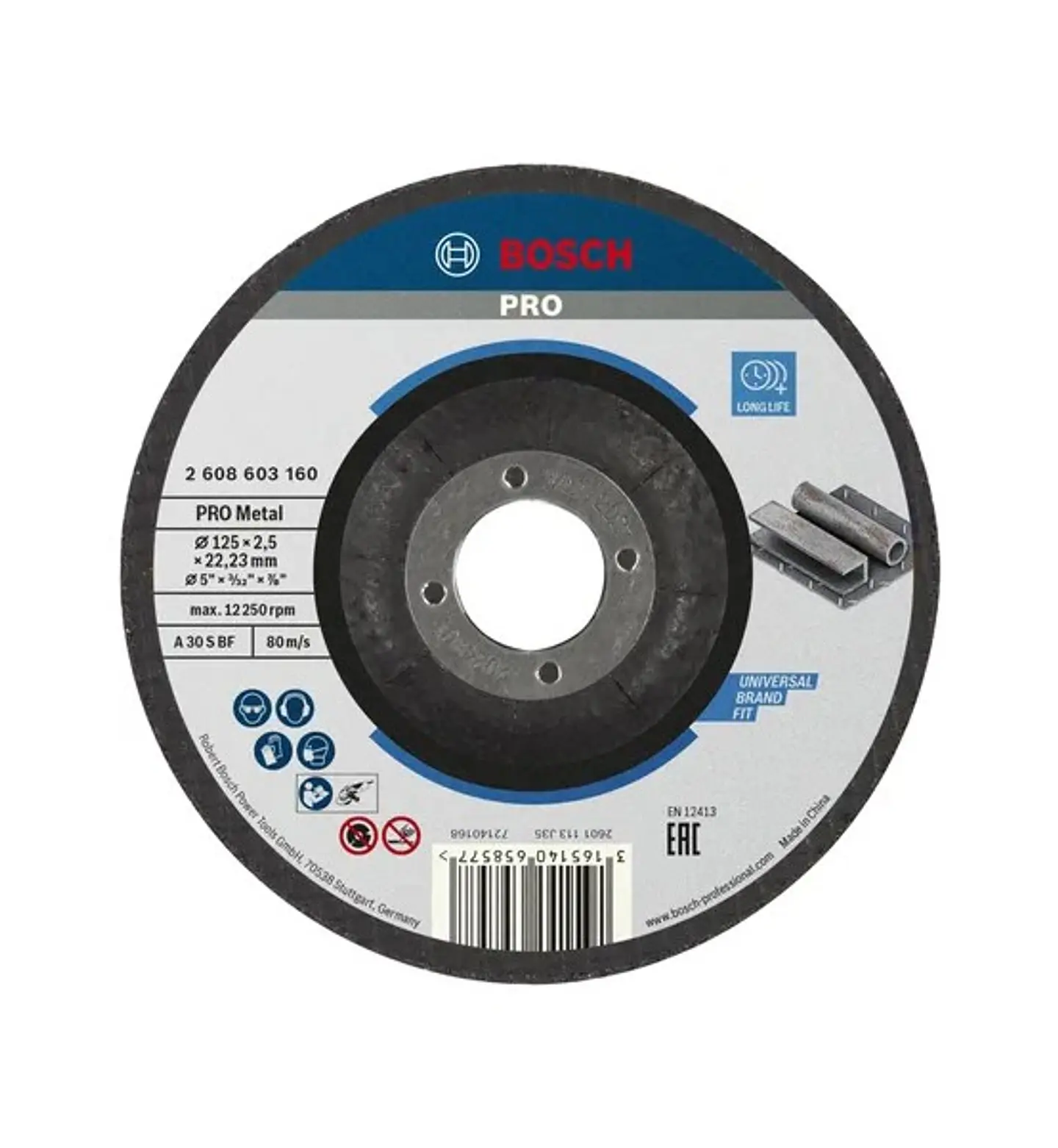 Disco abrasivo Ø125mm colado PRO Metal BOSCH  1