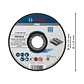 Disco abrasivo Ø115mm colado PRO Metal BOSCH - Miniatura 2