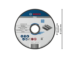 Disco abrasivo Ø125mm colado PRO Metal BOSCH
