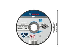 Disco abrasivo Ø125mm colado PRO Metal BOSCH 