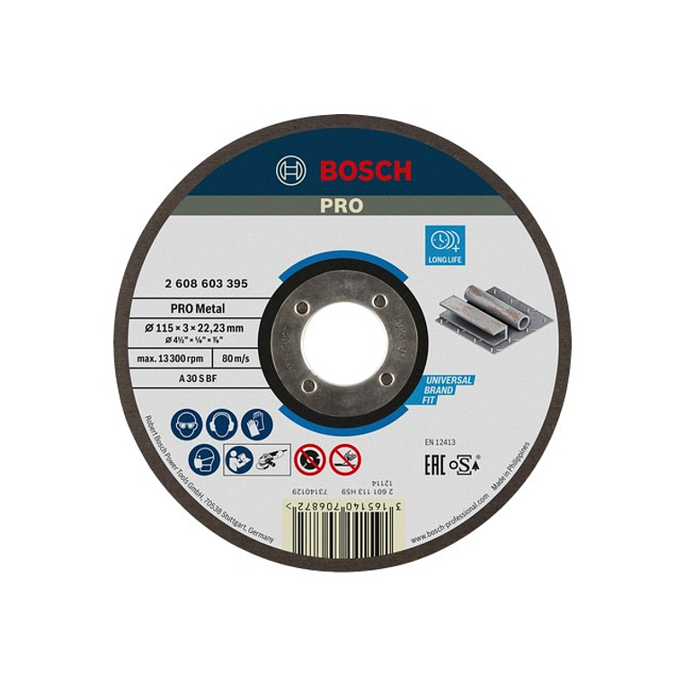 Disco abrasivo Ø115mm colado PRO Metal BOSCH 1