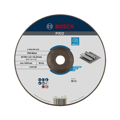 Disco abrasivo Ø230mm colado PRO Metal BOSCH  1