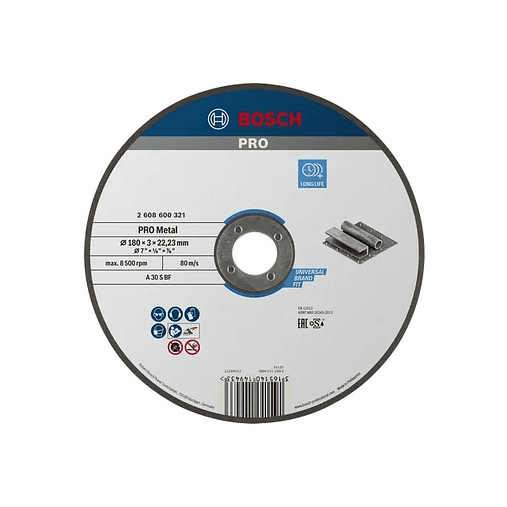 Disco abrasivo Ø180mm colado PRO Metal BOSCH 2