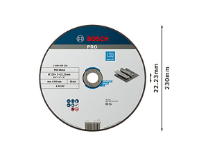Disco abrasivo Ø230mm colado PRO Metal BOSCH