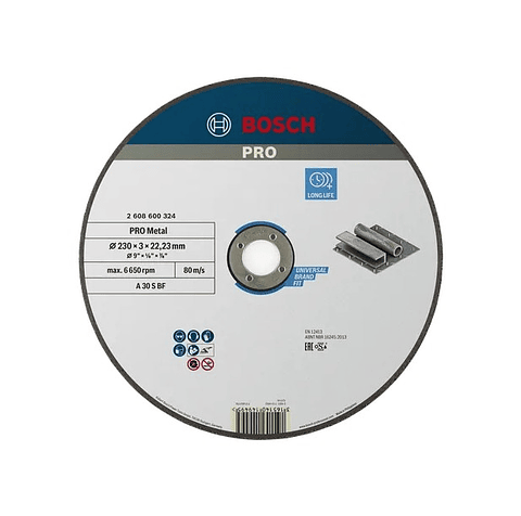 Disco abrasivo Ø230mm colado PRO Metal BOSCH