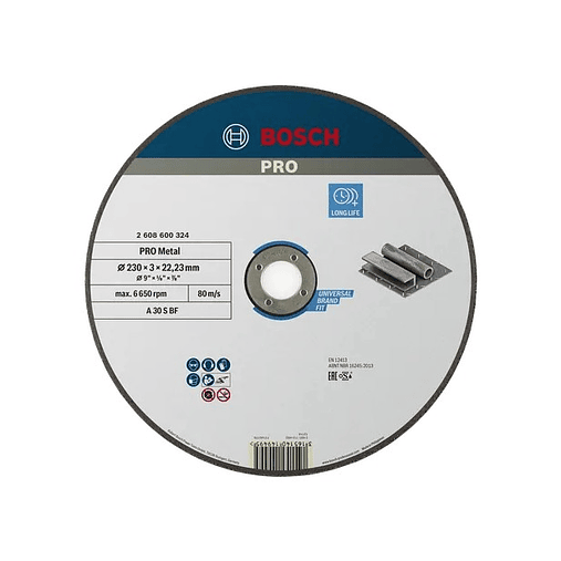 Disco abrasivo Ø230mm colado PRO Metal BOSCH 1