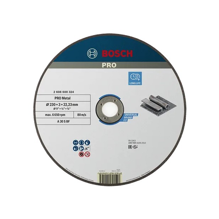 Disco abrasivo Ø230mm colado PRO Metal BOSCH 1