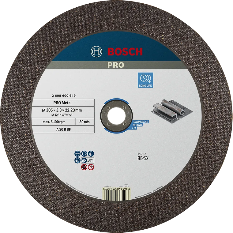 Disco abrasivo Ø305mm colado PRO Metal BOSCH 1