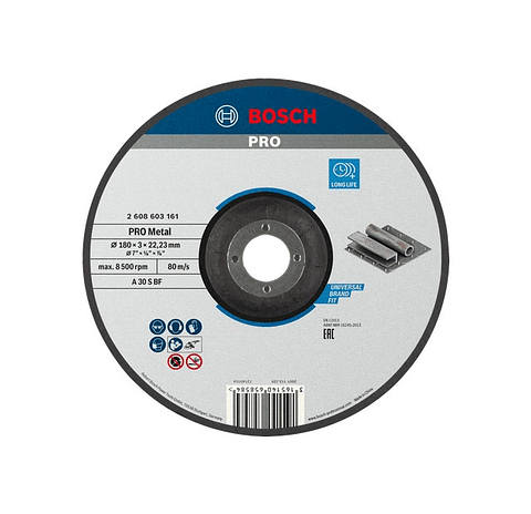 Disco abrasivo Ø180mm colado PRO Metal BOSCH