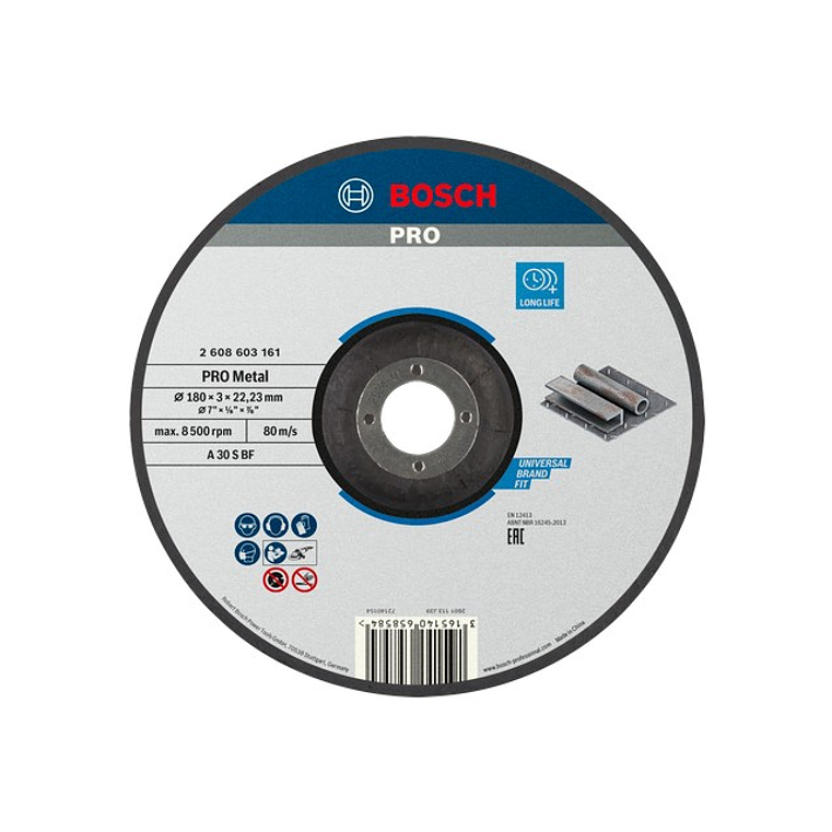 Disco abrasivo Ø180mm colado PRO Metal BOSCH 1