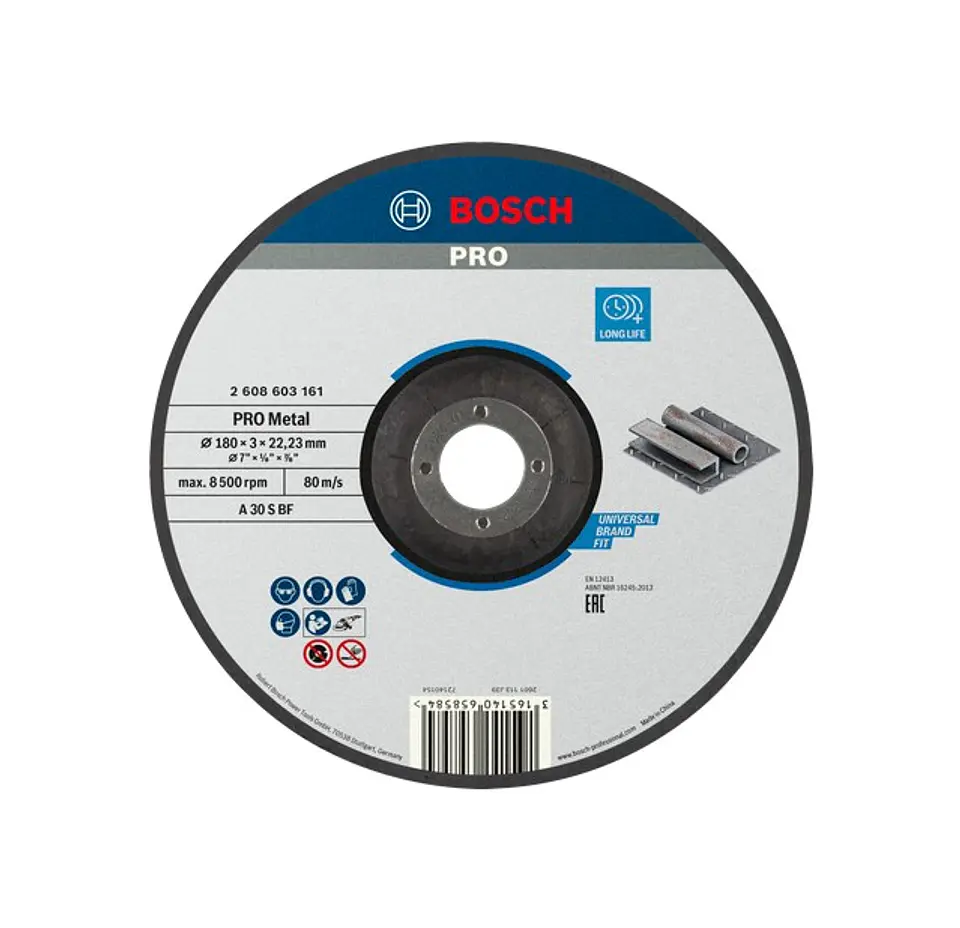 Disco abrasivo Ø180mm colado PRO Metal BOSCH 1