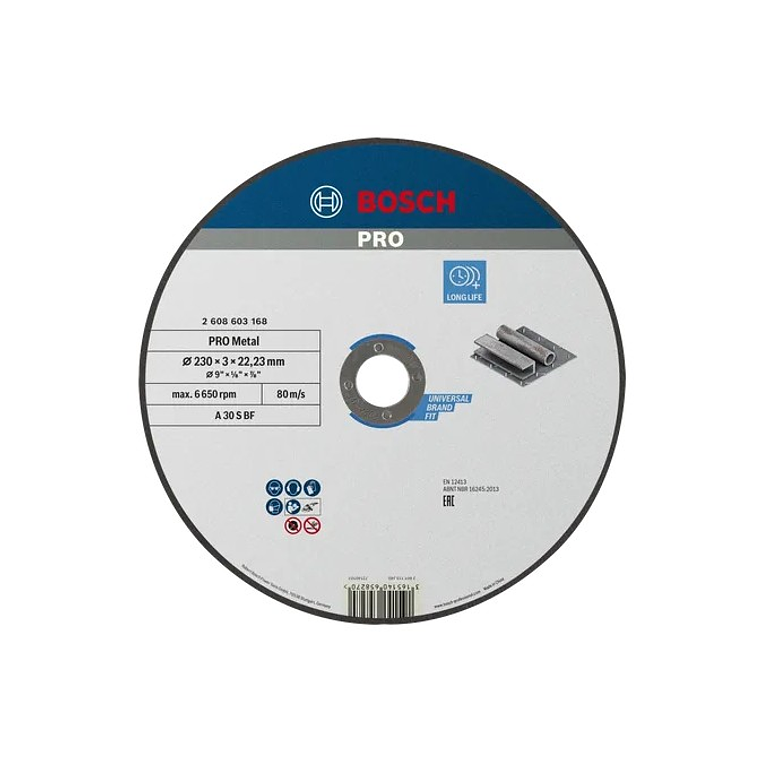 Disco abrasivo Ø230mm colado PRO Metal BOSCH 1