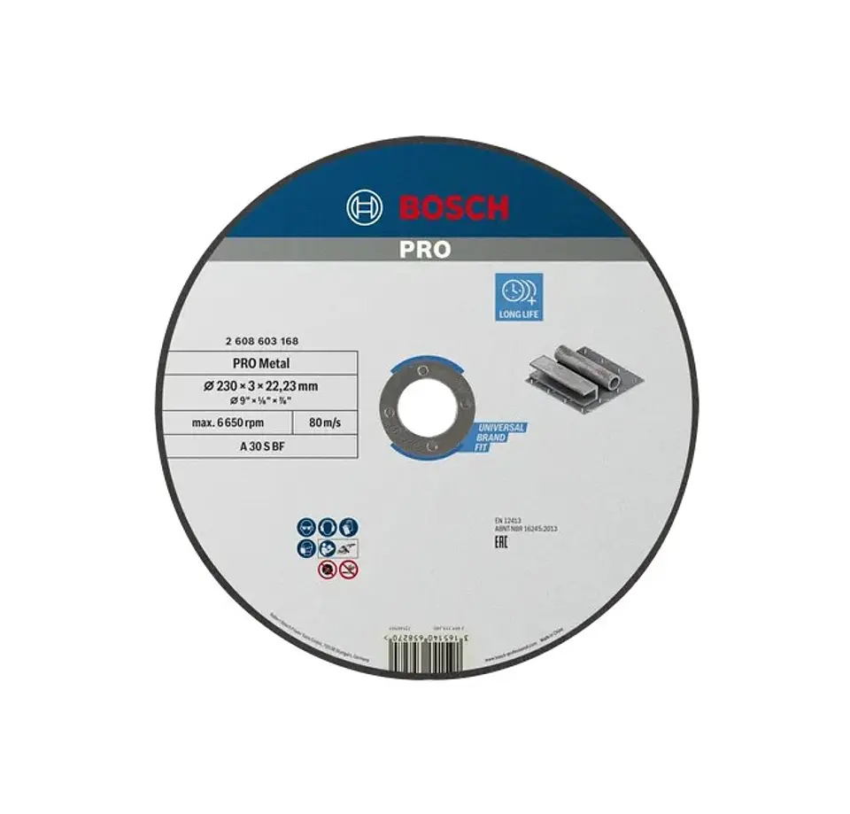 Disco abrasivo Ø230mm colado PRO Metal BOSCH 1