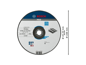 Disco abrasivo Ø230mm colado PRO Metal BOSCH