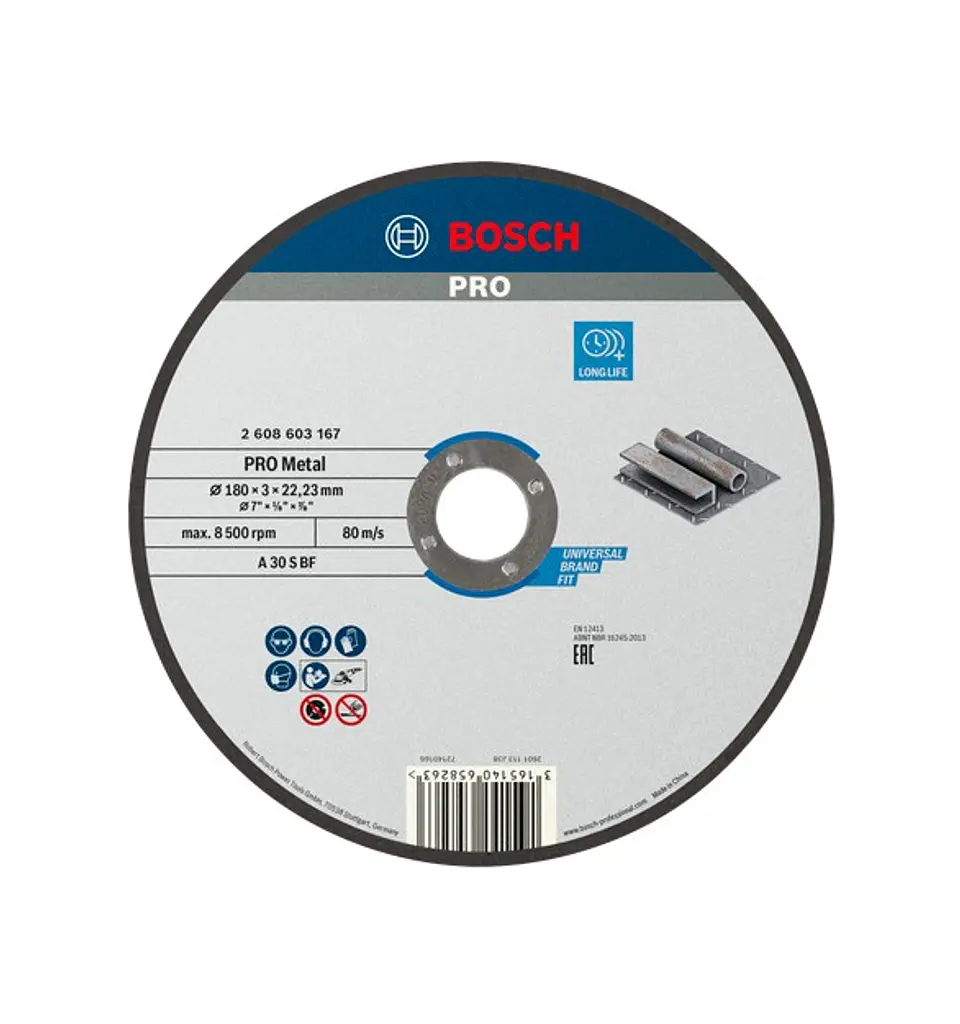 Disco abrasivo Ø180mm colado PRO Metal BOSCH 1