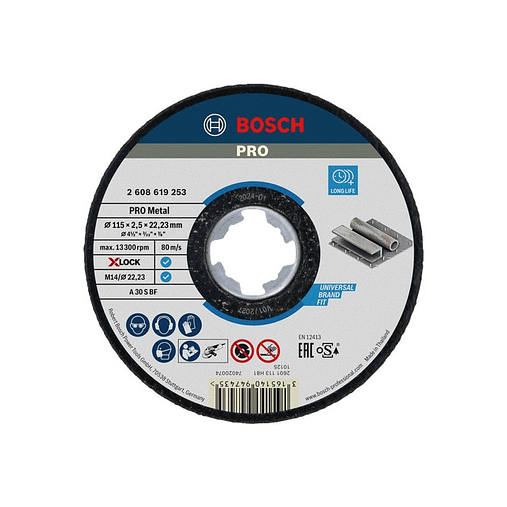 Disco abrasivo Ø115mm colado PRO Metal BOSCH 1